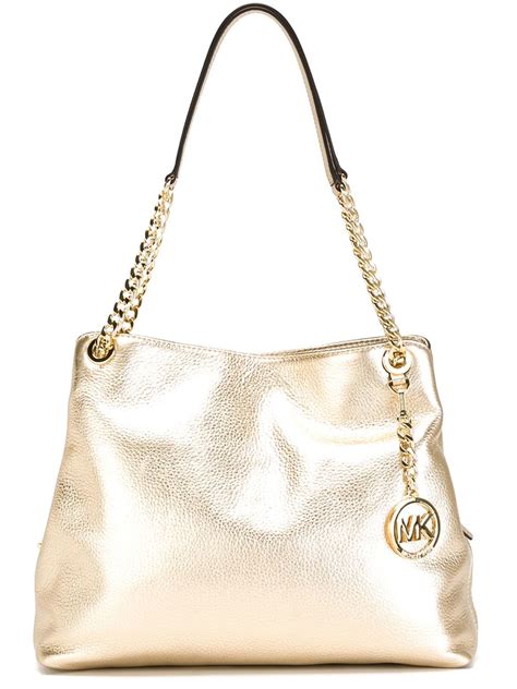 michael kors metallic bags|Michael Kors shoulder bag medium.